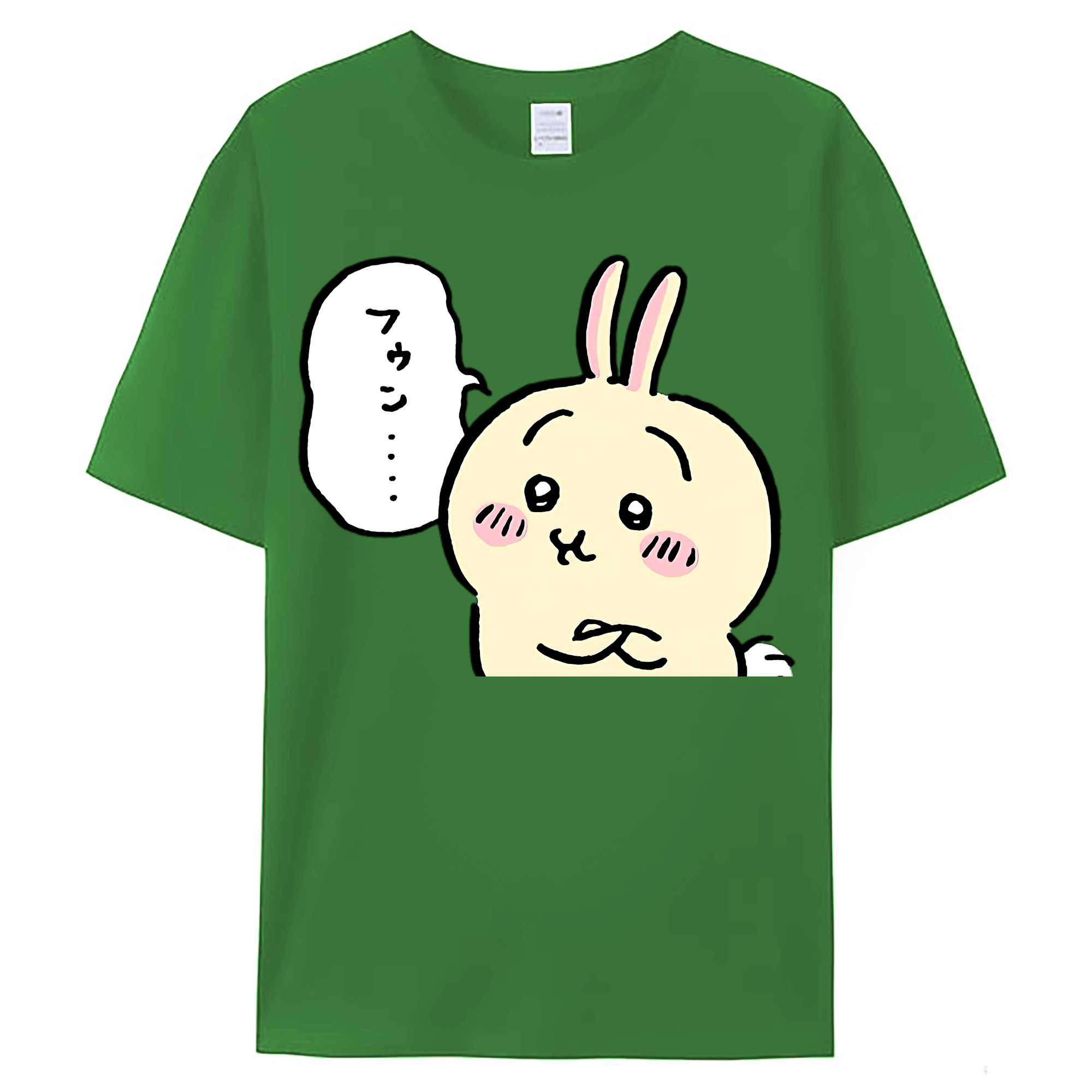 （画像用） ちいかわ うさぎ Chii-kawa usagi レディースカジュアルプリントTシャツ（綿100％）